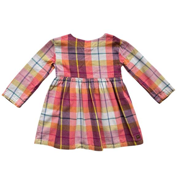 Tea Collection Faodail Plaid Flannel Jumper Dress Size 4T - Picture 3 of 4